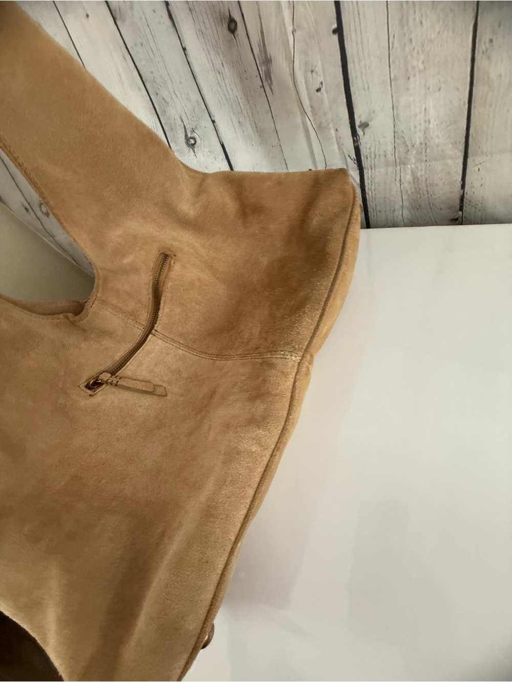 American Leather Co. Gables Suede Hobo - Picture 8 of 13